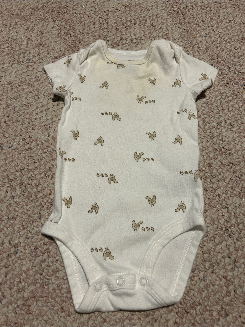 Carters Chicken Print Baby One-Piece Bodysuit